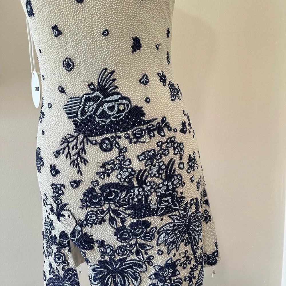 Staud White and Blue Sleeveless Sundress - Picture 4 of 8